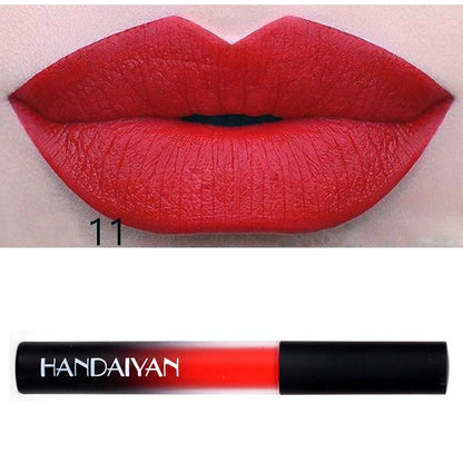 Charm color matte Velvet Matte Lip gloss lip matte glaze with matte lipstick liquid lasting authorization - DunbiBeauty, LLC