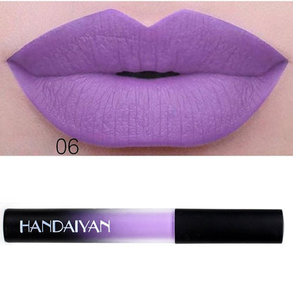 Charm color matte Velvet Matte Lip gloss lip matte glaze with matte lipstick liquid lasting authorization - DunbiBeauty, LLC