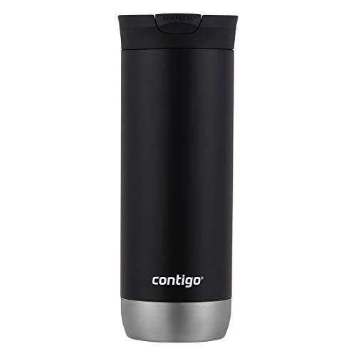 Contigo Huron Vacuum-Insulated Stainless Steel Travel Mug with Leak-Proof Lid, Keeps Drinks Hot or Cold for Hours, Fits Most Cup Holders and Brewers, 20oz Licorice - DunbiBeauty, LLC