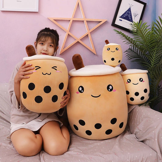 Creative Simulation Milk Tea Plush Toy Cup Pillow Cute Funny Doll Pearl Milk Tea Cup Cushion Creative Decoration - DunbiBeauty, LLC