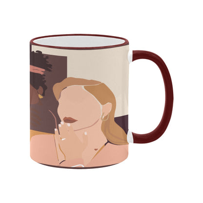 Custom Edge Color Mug (11oz) Afro Latinas, Latinas, Community, Beauty, Grace, Style, Fashion. Trendsetters (Designed by Dunbi) - DunbiBeauty, LLC