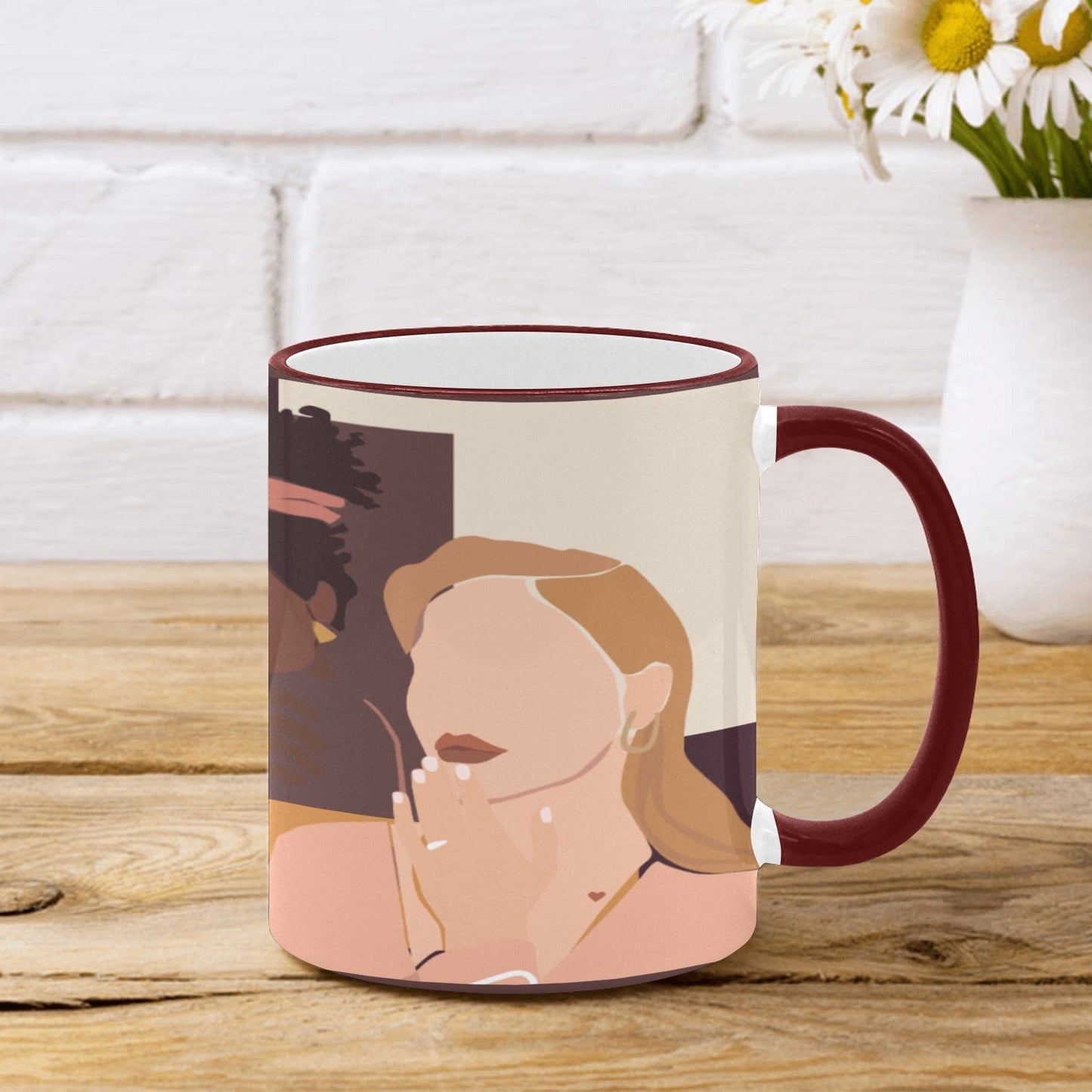Custom Edge Color Mug (11oz) Afro Latinas, Latinas, Community, Beauty, Grace, Style, Fashion. Trendsetters (Designed by Dunbi) - DunbiBeauty, LLC