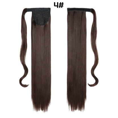 European And American Long Straight Hair Velcro Ponytail - DunbiBeauty, LLC