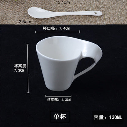 European Style Coffee Cup 90ML Espresso Coffee Cup Ceramic Set Mug Creative Couple Breakfast Cup Milk Cup Home Decoration - DunbiBeauty, LLC