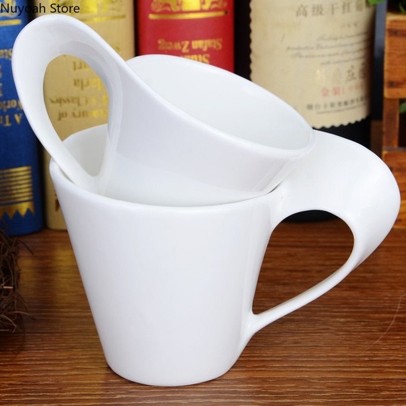 European Style Coffee Cup 90ML Espresso Coffee Cup Ceramic Set Mug Creative Couple Breakfast Cup Milk Cup Home Decoration - DunbiBeauty, LLC