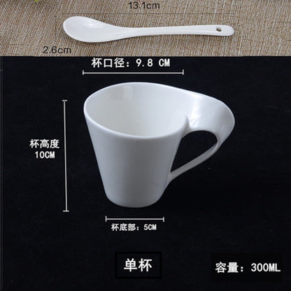 European Style Coffee Cup 90ML Espresso Coffee Cup Ceramic Set Mug Creative Couple Breakfast Cup Milk Cup Home Decoration - DunbiBeauty, LLC