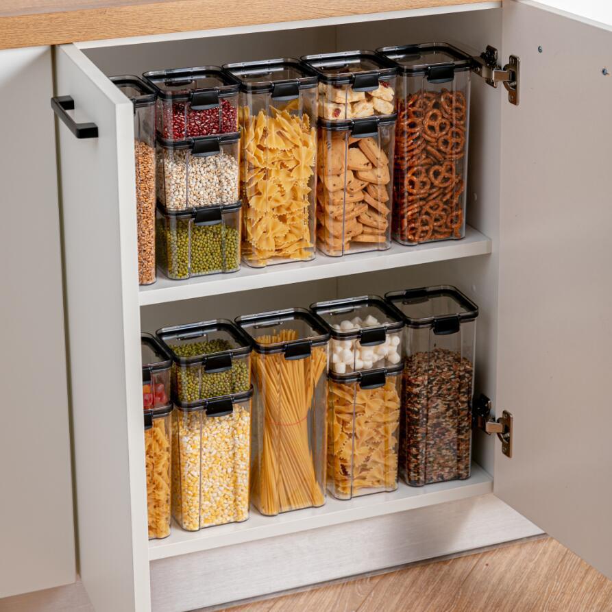 Food Storage Containers Kitchen Storage Organization Kitchen Storage Box Jars Ducts Storage for Kitchen PET Food Storage Box Lid - DunbiBeauty, LLC