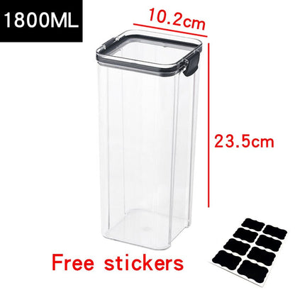 Food Storage Containers Kitchen Storage Organization Kitchen Storage Box Jars Ducts Storage for Kitchen PET Food Storage Box Lid - DunbiBeauty, LLC