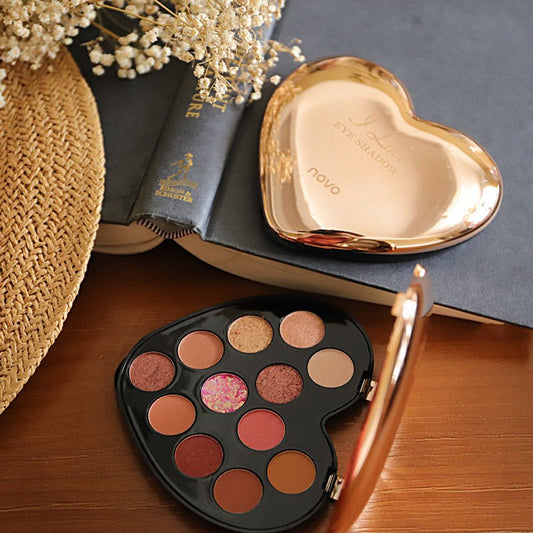 Heart-Shaped 12 Color Eyeshadow Palette - DunbiBeauty, LLC