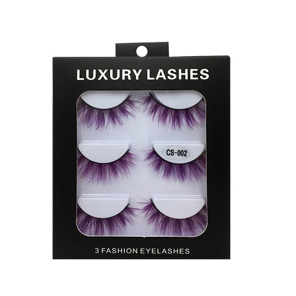 High-grade Color False Eyelashes Three-dimensional Thick Thickened Eyelash Cross Natural - DunbiBeauty, LLC