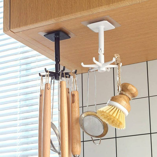 Kitchen Hook Multi-Purpose Hooks 360 Degrees Rotated Rotatable Rack For Organizer and Storage Spoon Hanger Accessories - DunbiBeauty, LLC